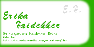 erika haidekker business card